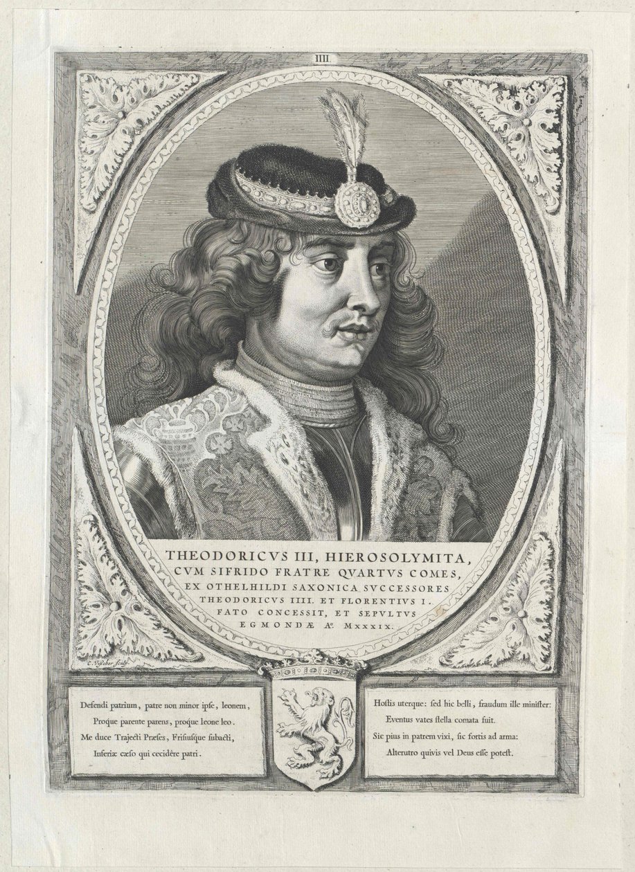 Greven av Holland Dietrich III (tryck) av Artist Unknown
