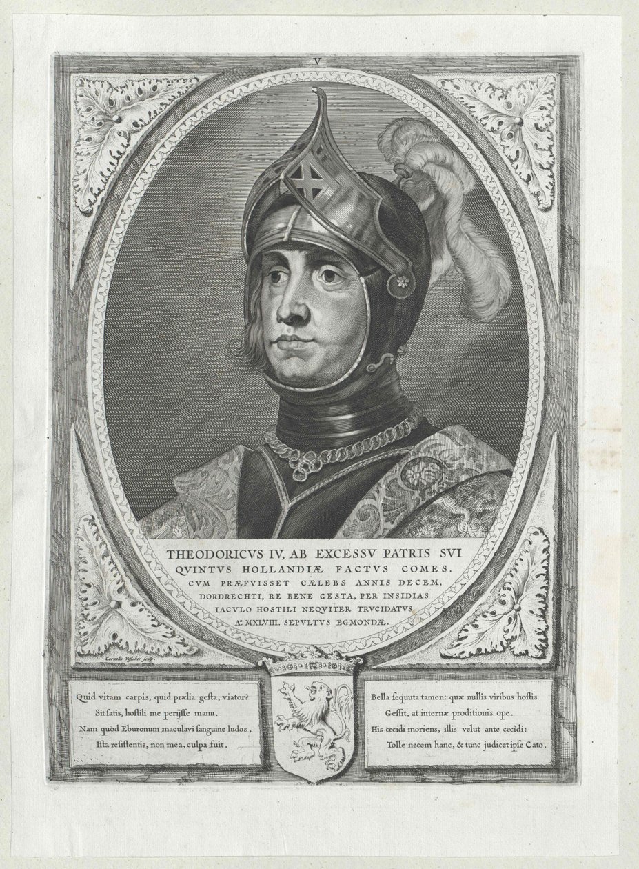 Greven av Holland Dietrich IV (tryck) av Artist Unknown