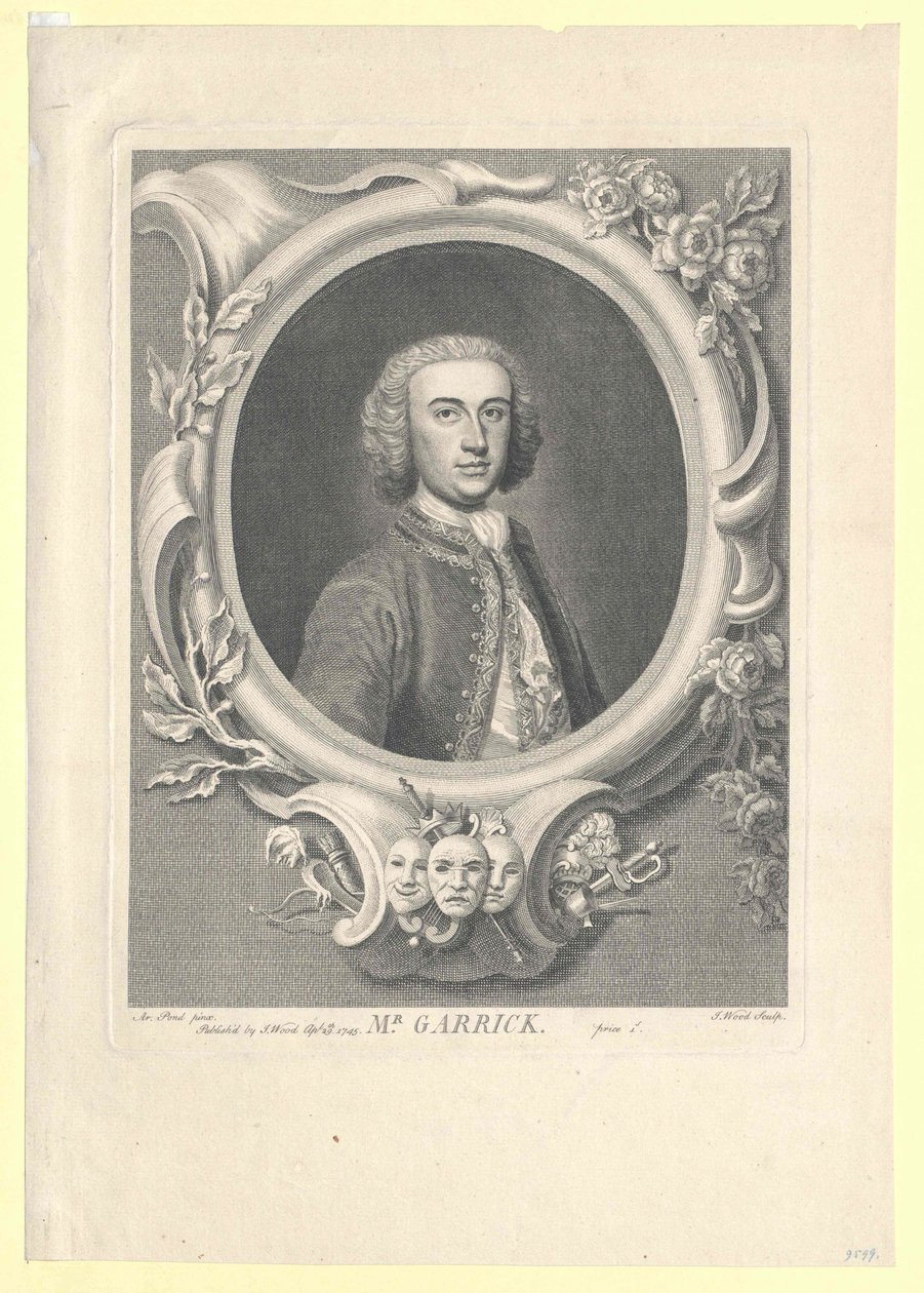 David Garrick av Artist Unknown