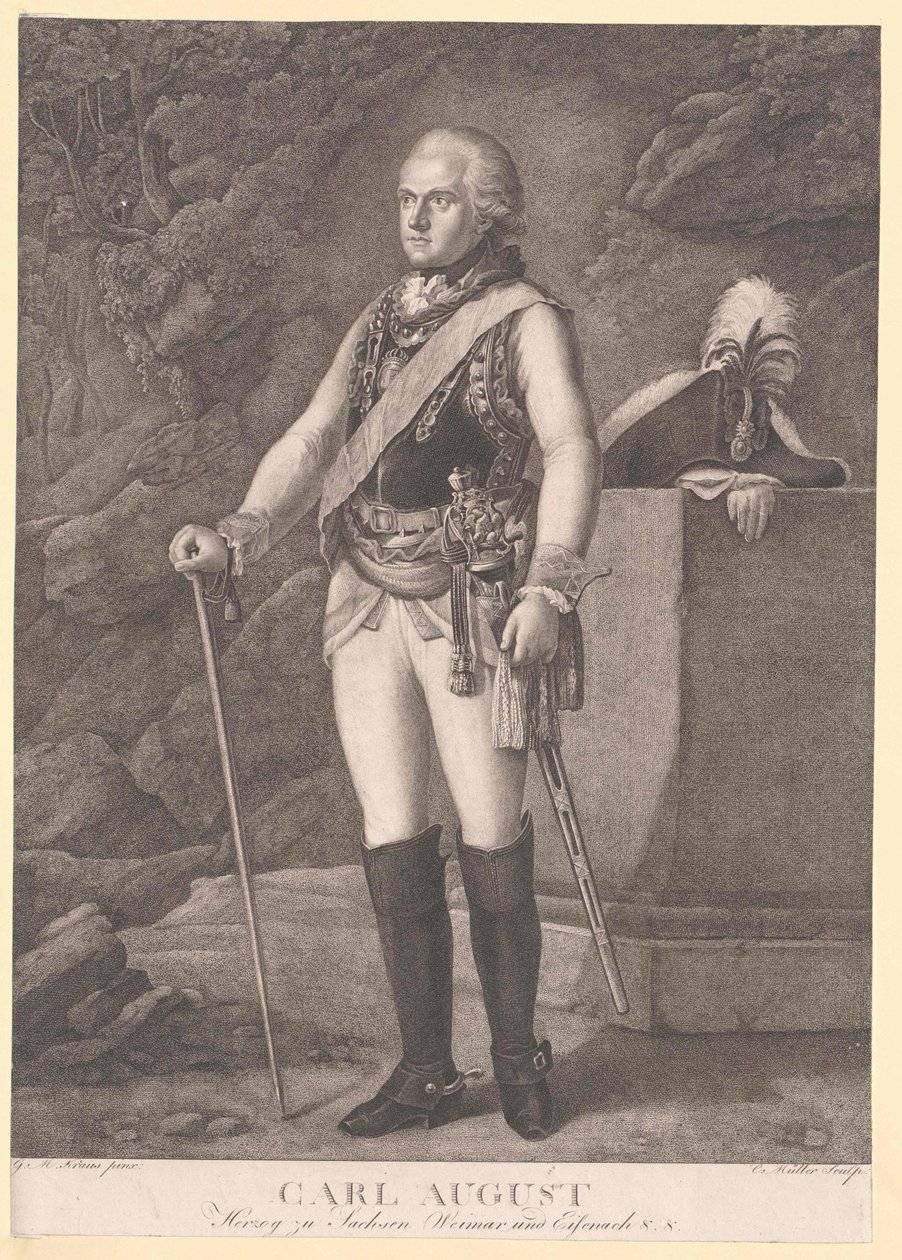 Hertig av Sachsen-Weimar Eisenach Karl August av Artist Unknown