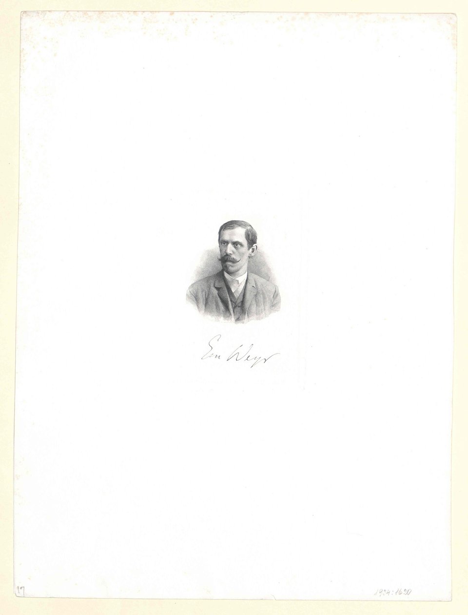 Emil Weyr (tryck) av Artist Unknown