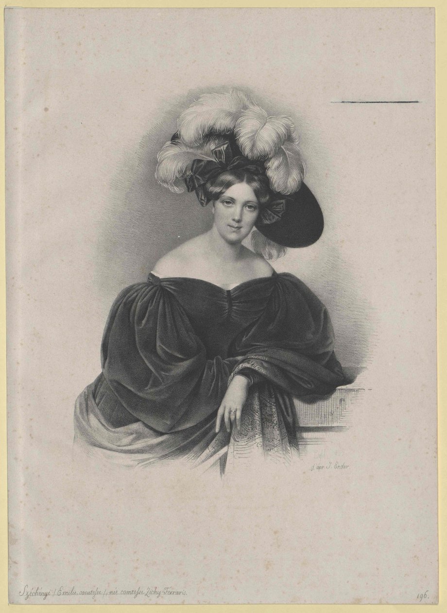 Emilie grevinna Zichy-Ferraris av Artist Unknown