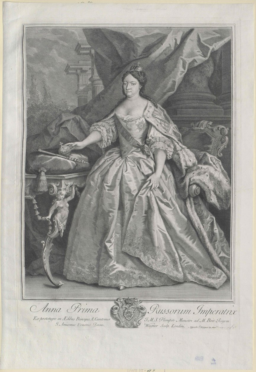 Kejsarinnan av Ryssland Anna Ioannovna av Artist Unknown