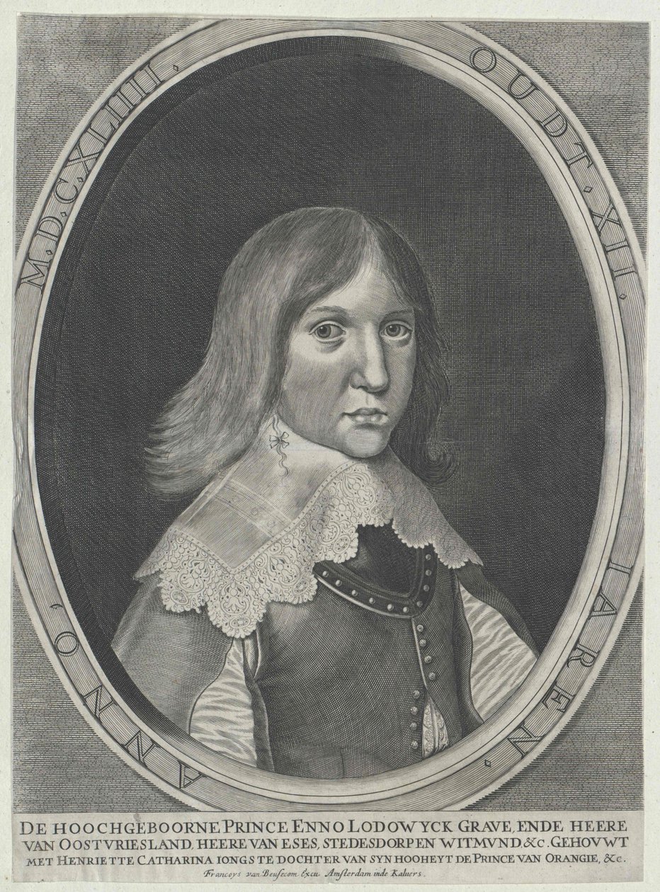 Enno Ludwig greve Östra Friesland av Artist Unknown