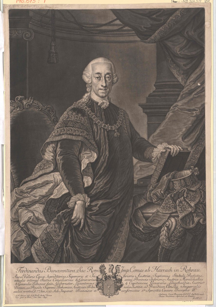 Ferdinand Bonaventure greve von Harrach av Artist Unknown