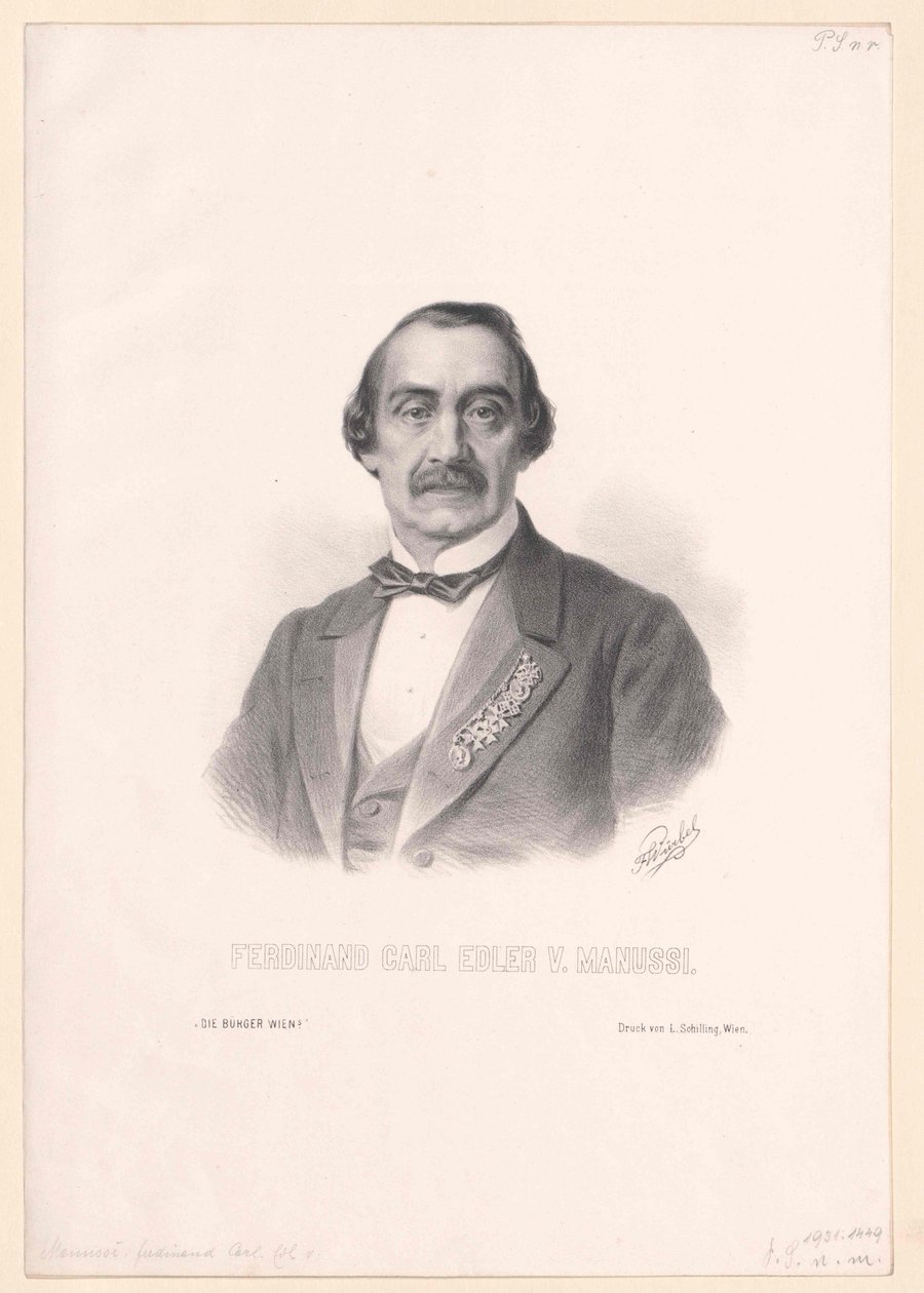 Ferdinand Karl dyrbar von Manussi av Artist Unknown
