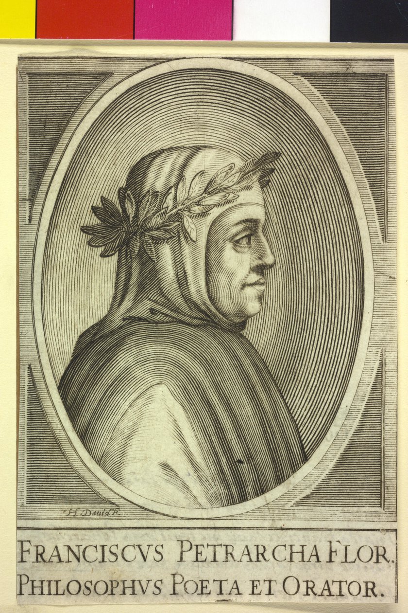 Francesco Petrarca (tryck) av Artist Unknown