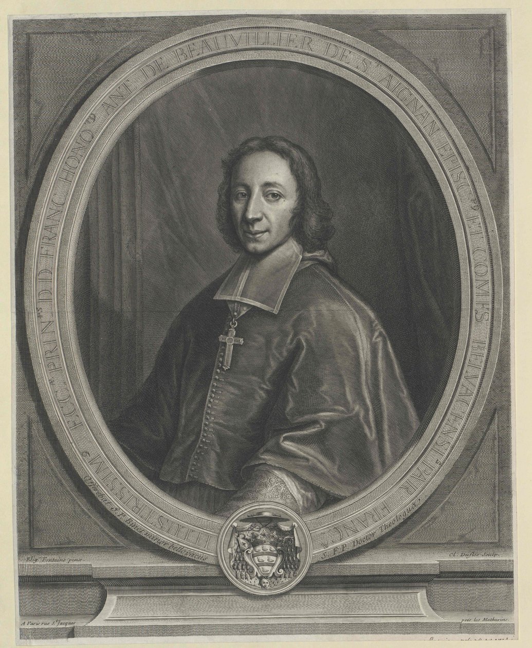 Francois Honore de Beauvillier av Artist Unknown