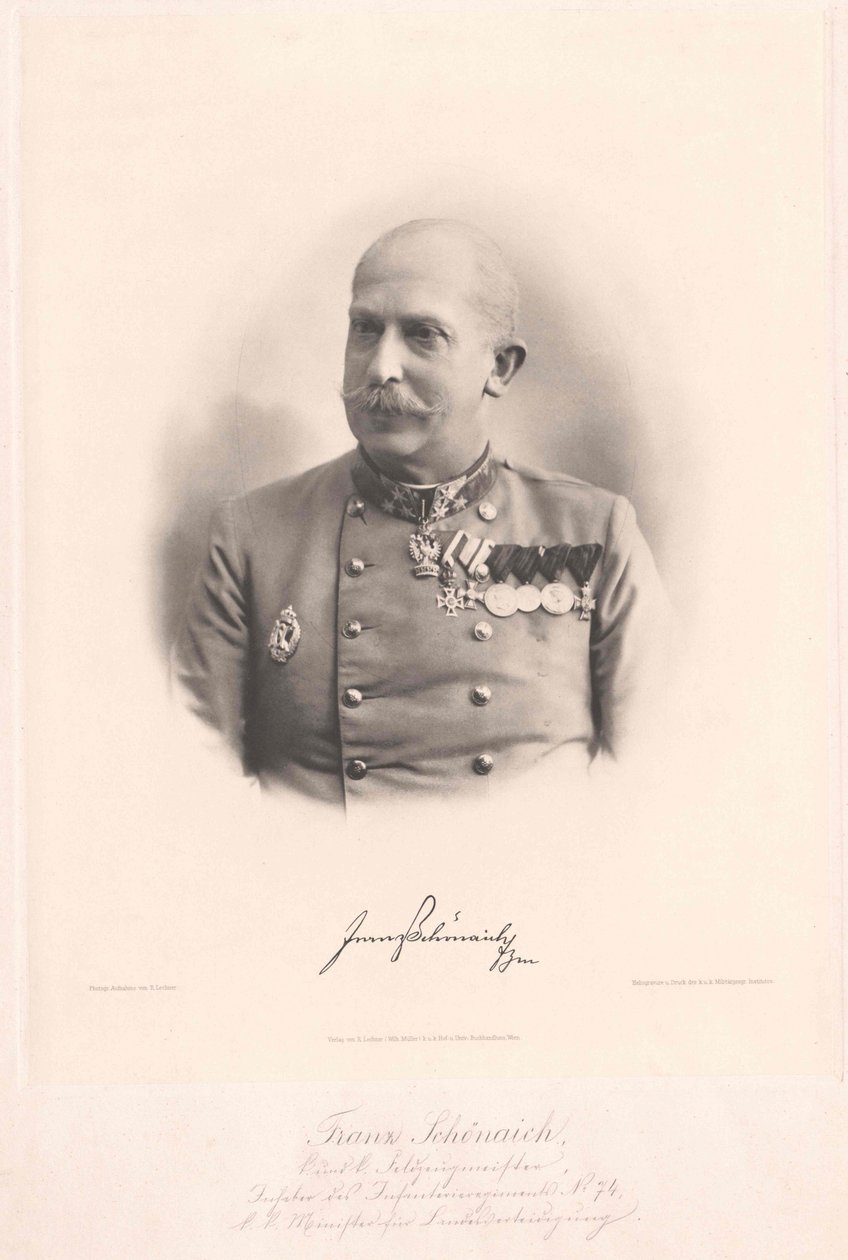 Franz Baron Schoenaich (tryck) av Artist Unknown