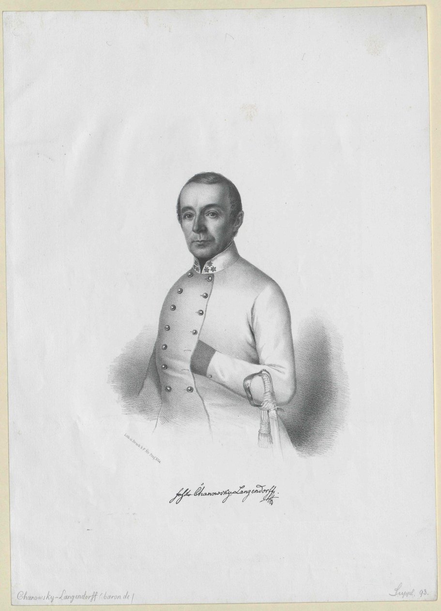 Franz Xavier baron Chanowsky-Langendorff av Artist Unknown