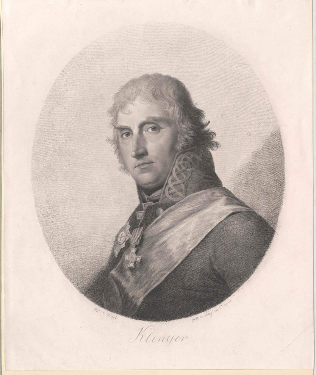 Frederic Maximilian von Klinger (tryck) av Artist Unknown