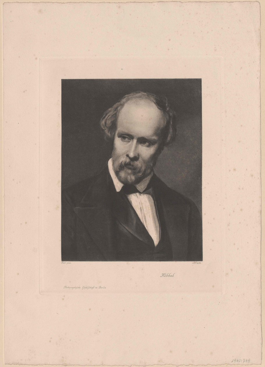 Friedrich Hebbel (tryck) av Artist Unknown