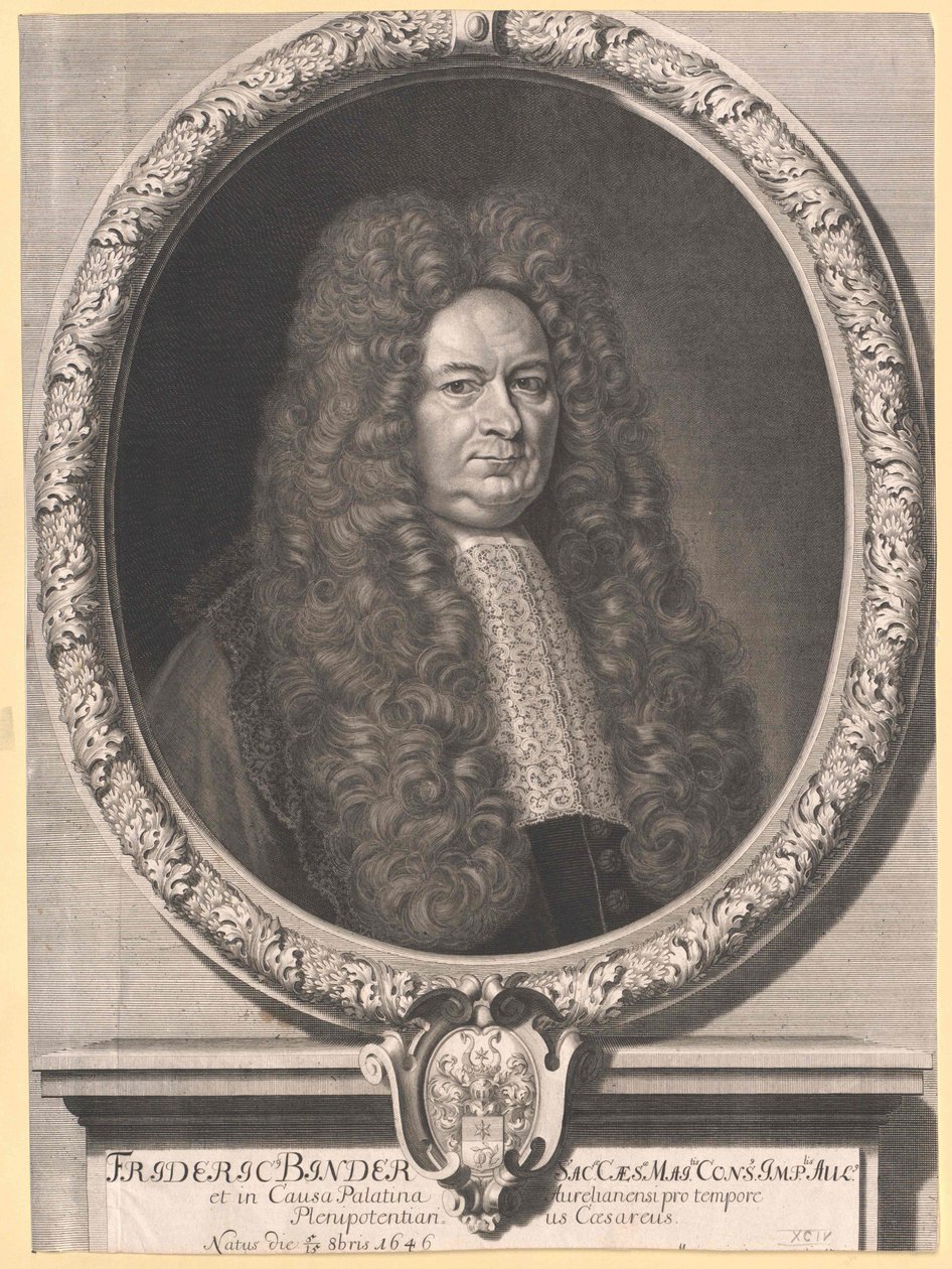 Friedrich von Binder (tryck) av Artist Unknown