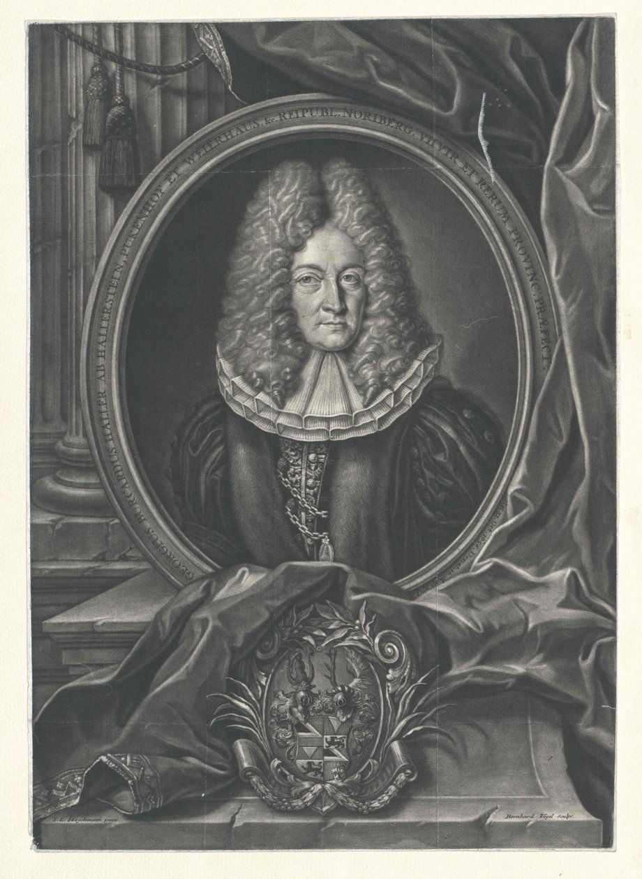 George Burkhard Haller von Hallerstein av Artist Unknown