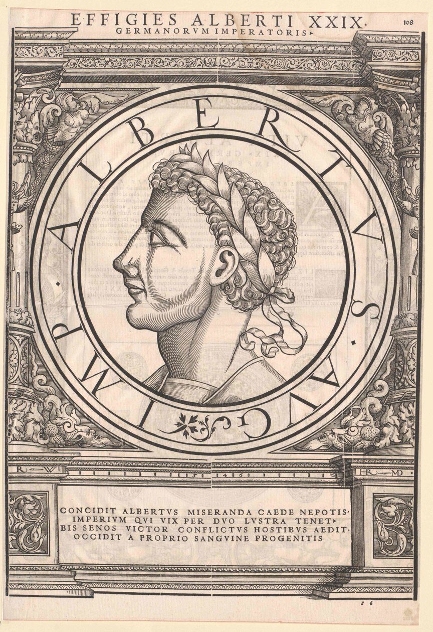 Tyske kungen Albert I (tryck) av Artist Unknown
