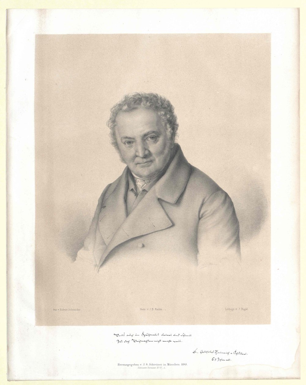 Gotthilf Heinrich von Schubert (tryck) av Artist Unknown