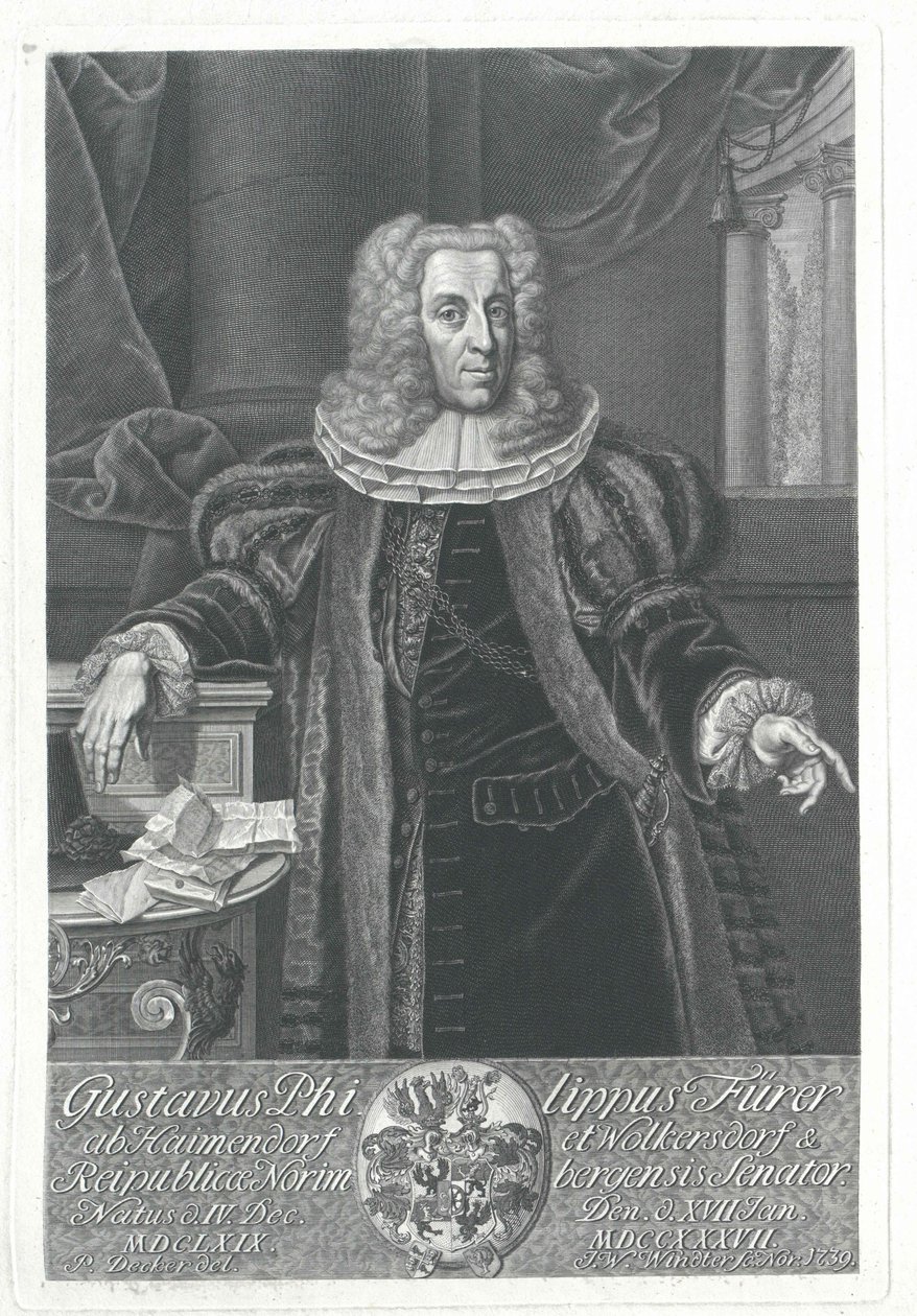 Gustav Philipp Fuerer von Haimendorf av Artist Unknown