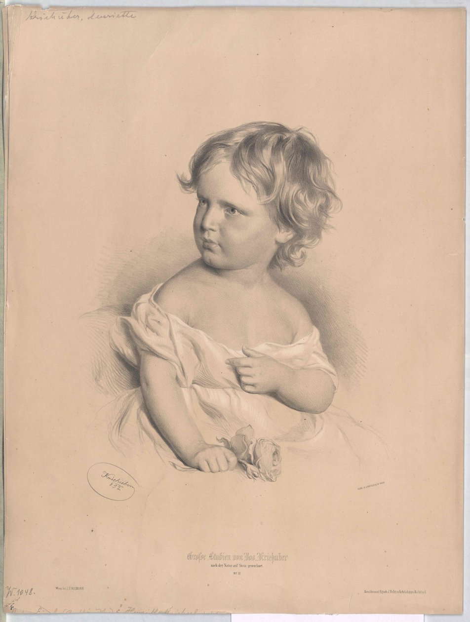 Henriette Kriehuber (tryck) av Artist Unknown