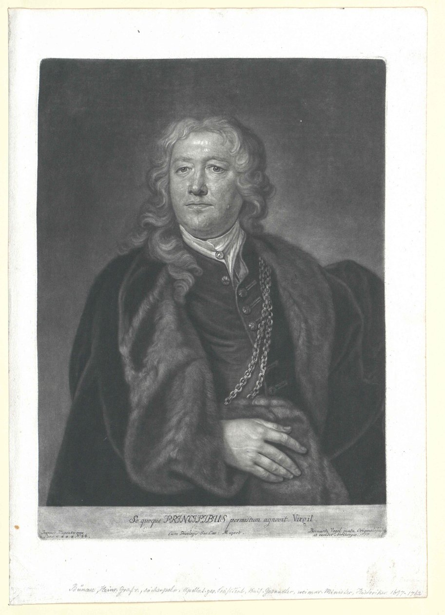 Henrik greve von Buenau av Artist Unknown