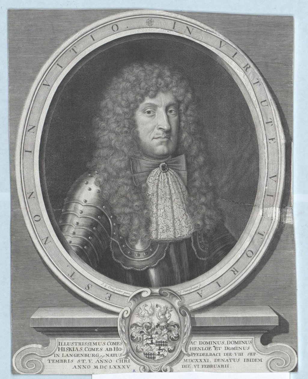 Hiskia greve Hohenlohe-Waldenburg-Pfedelbach av Artist Unknown
