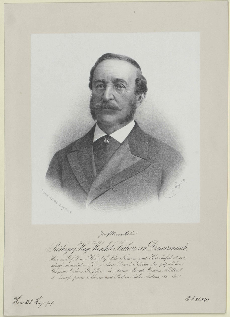 Hugo greve Henckel-Donnersmarck av Artist Unknown