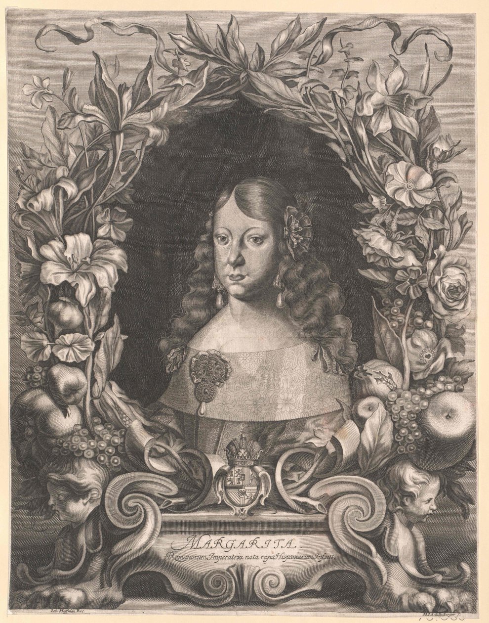Infanta av Spanien Margareta Theresia (tryck) av Artist Unknown