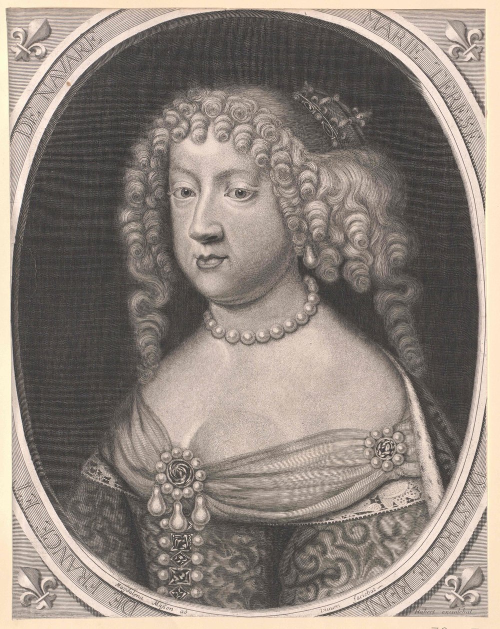 Infanta av Spanien Maria Theresia (tryck) av Artist Unknown