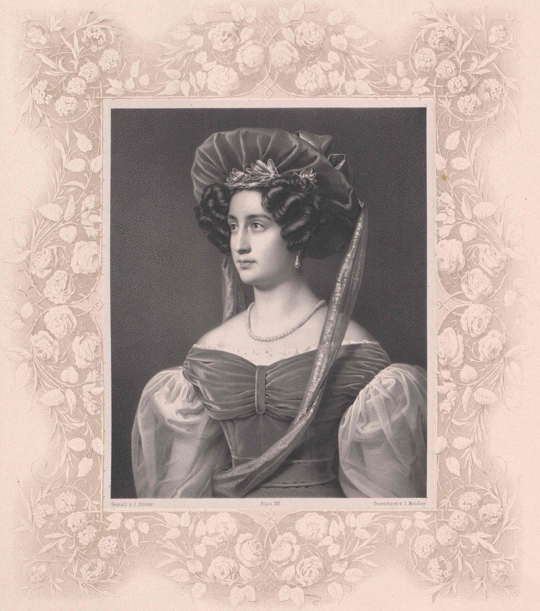 Isabella grevinna av Tauffkirchen (tryck) av Artist Unknown