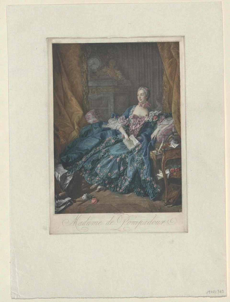 Jeanne Antoinette Poisson Pompadour av Artist Unknown
