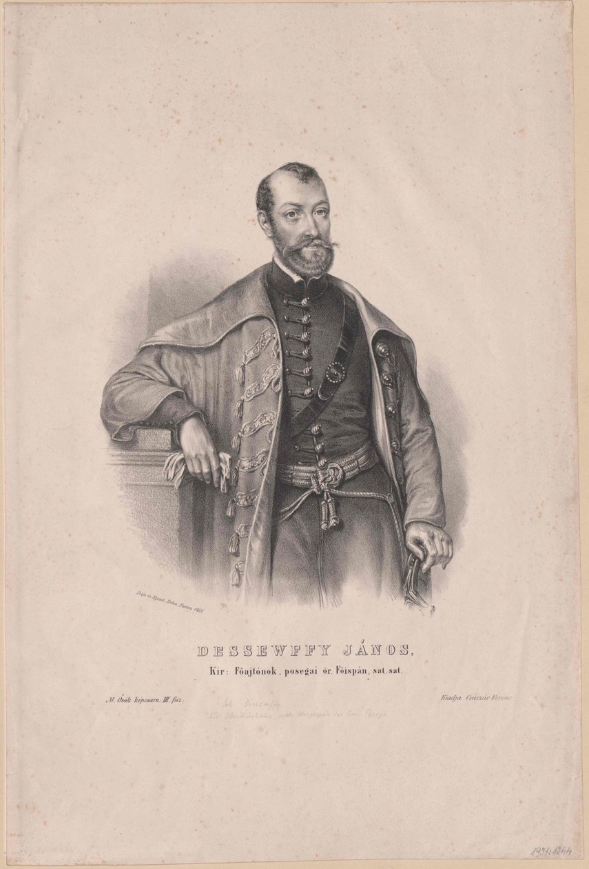 Johann Dessewffy-Csernek av Artist Unknown