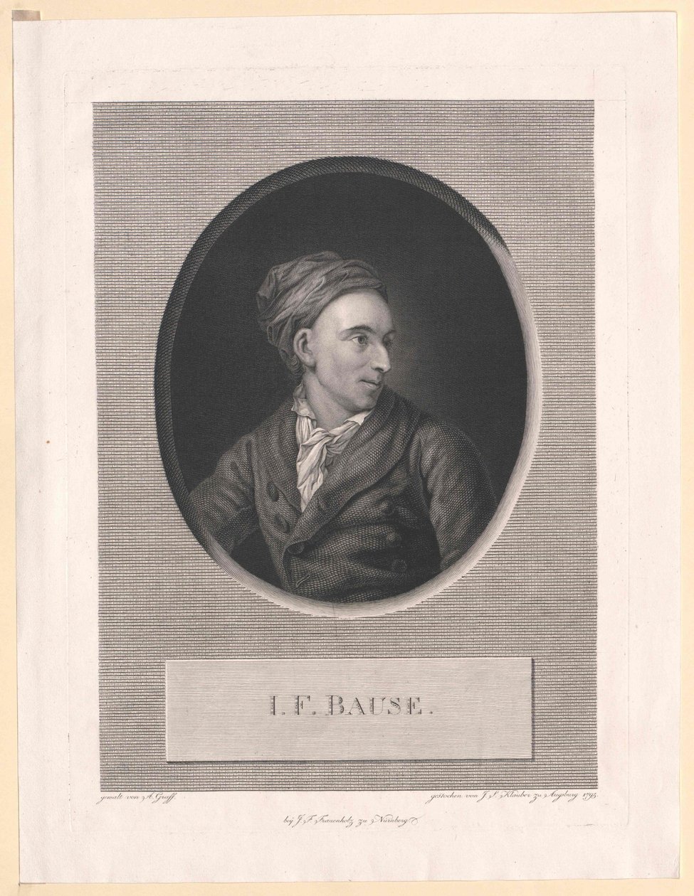 Johann Friedrich Bause av Artist Unknown