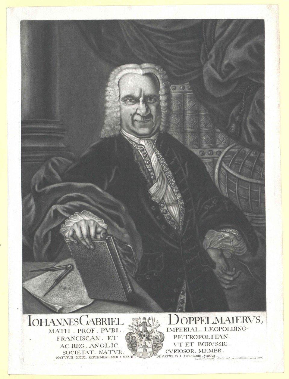 Johann Gabriel Doppelmayr av Artist Unknown