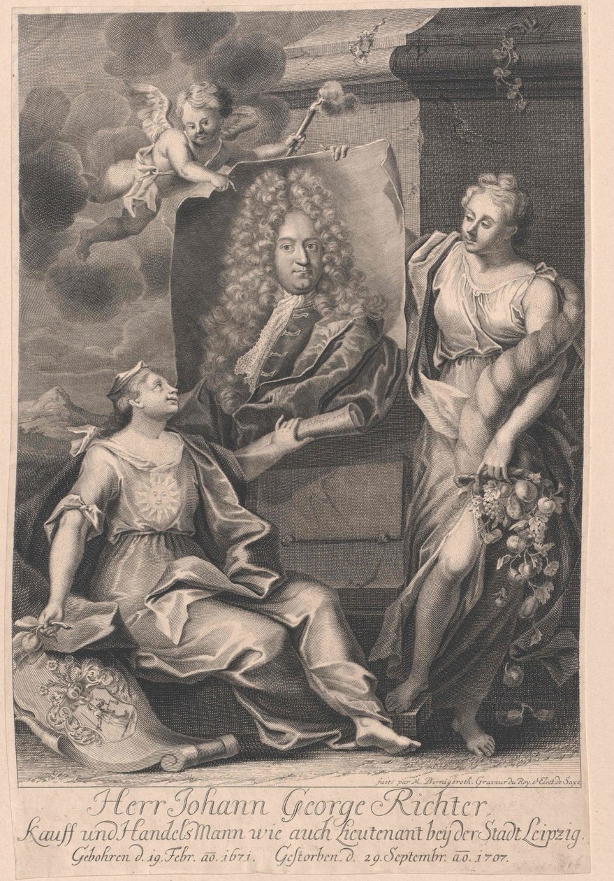 Johann Georg Richter (tryck) av Artist Unknown