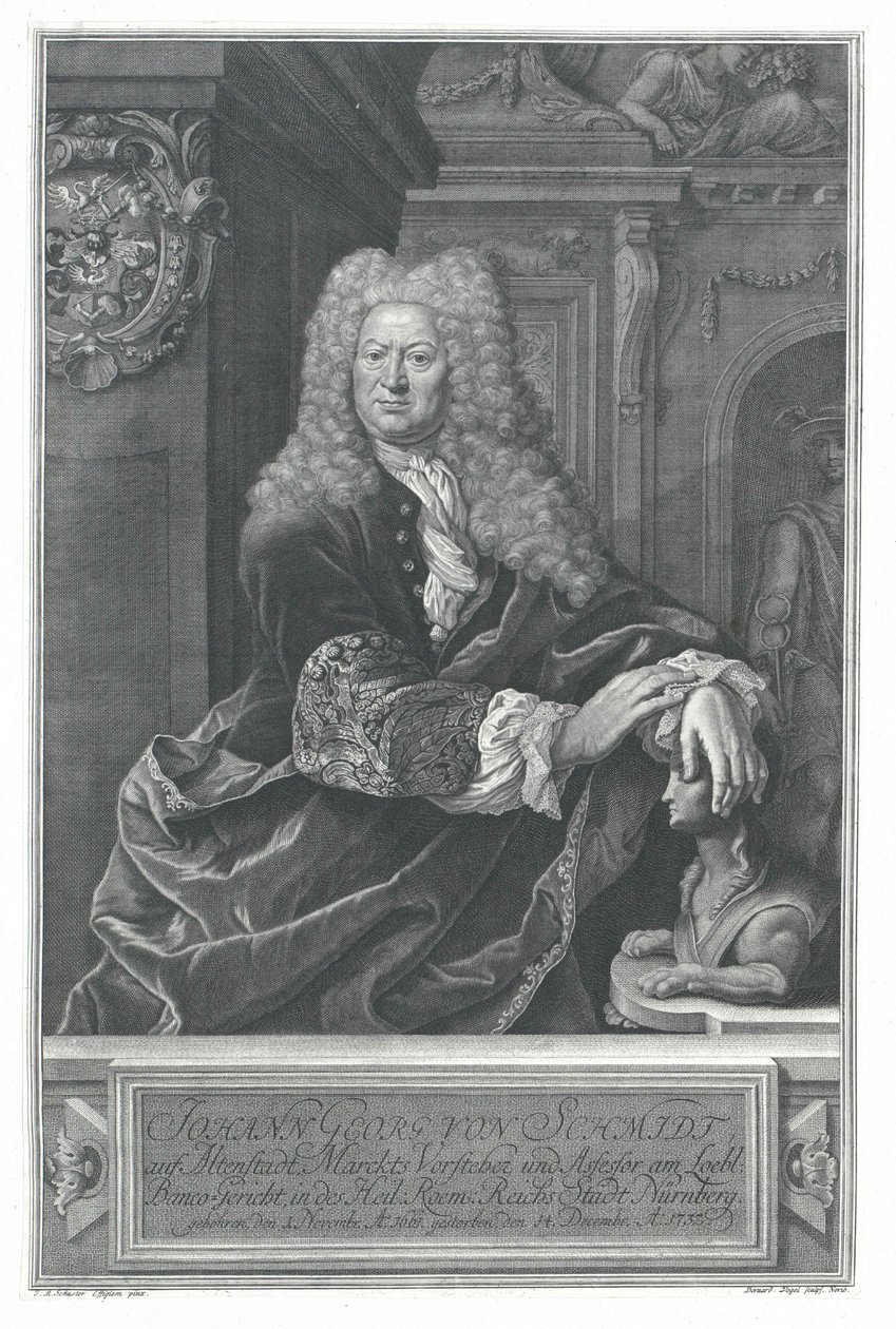 Johann Georg von Schmidt i Altenstadt av Artist Unknown