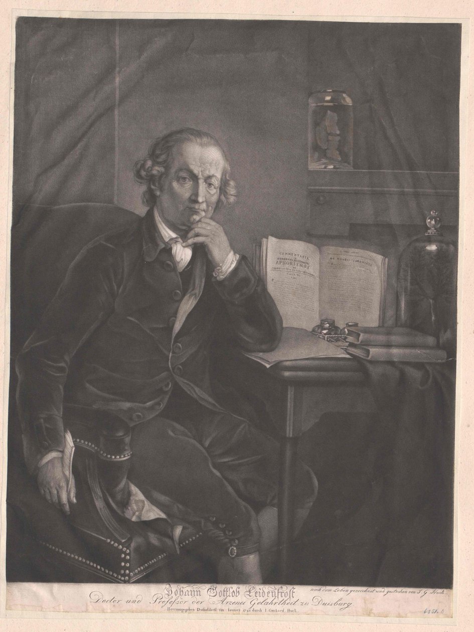 Johann Gottlob Leidenfrost av Artist Unknown