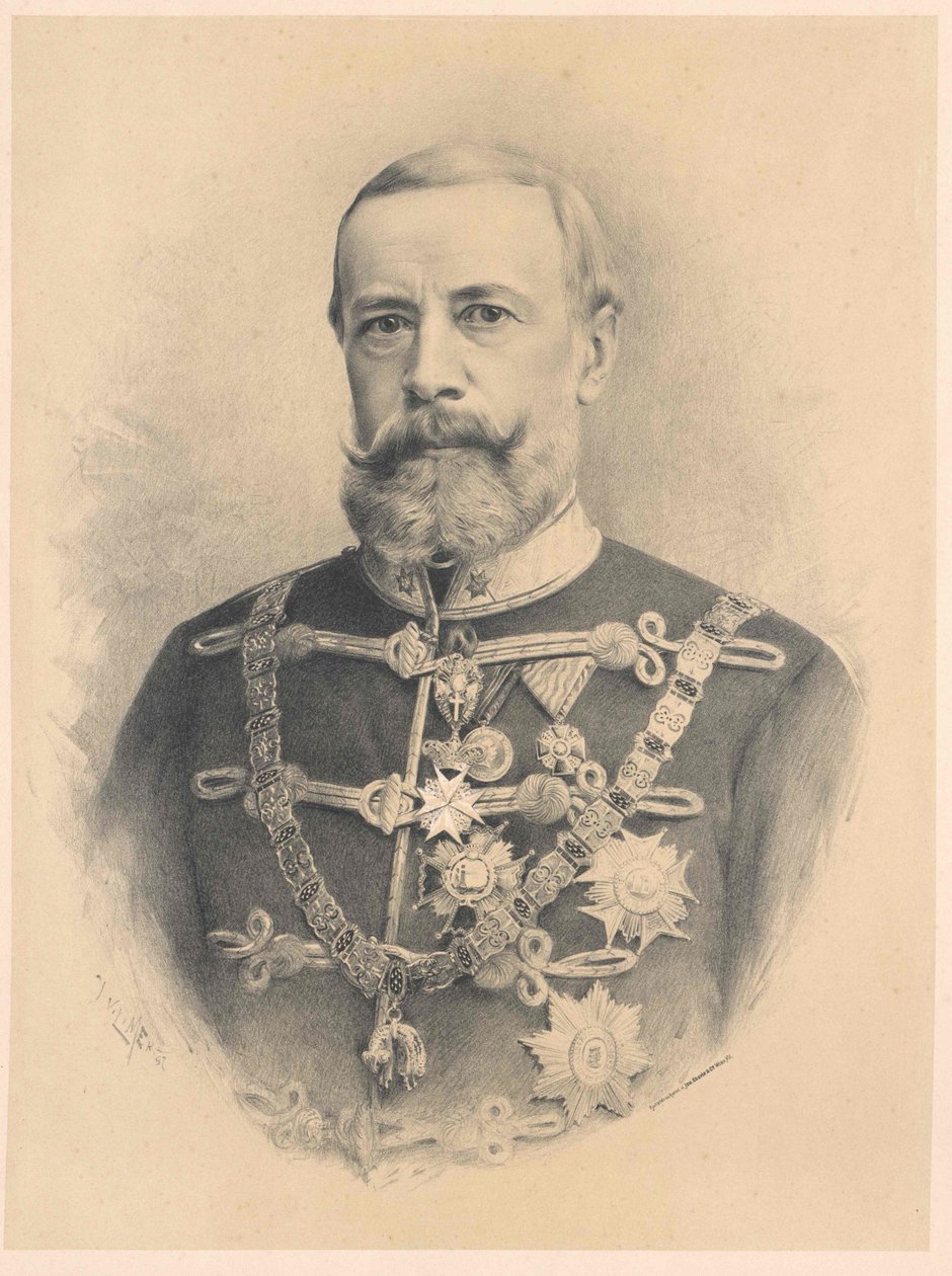 Johann Nepomuk greve Harrach (tryck) av Artist Unknown