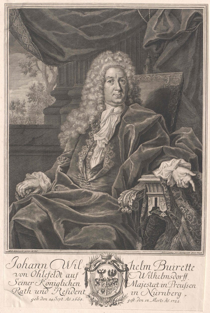 Johann Wilhelm Buirette-Oehlefeld av Artist Unknown