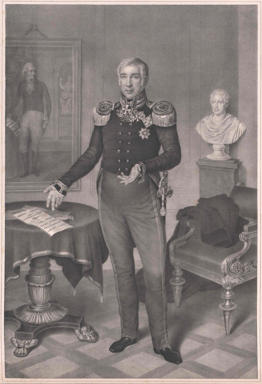 Johann Wilhelm von Wiebel av Artist Unknown