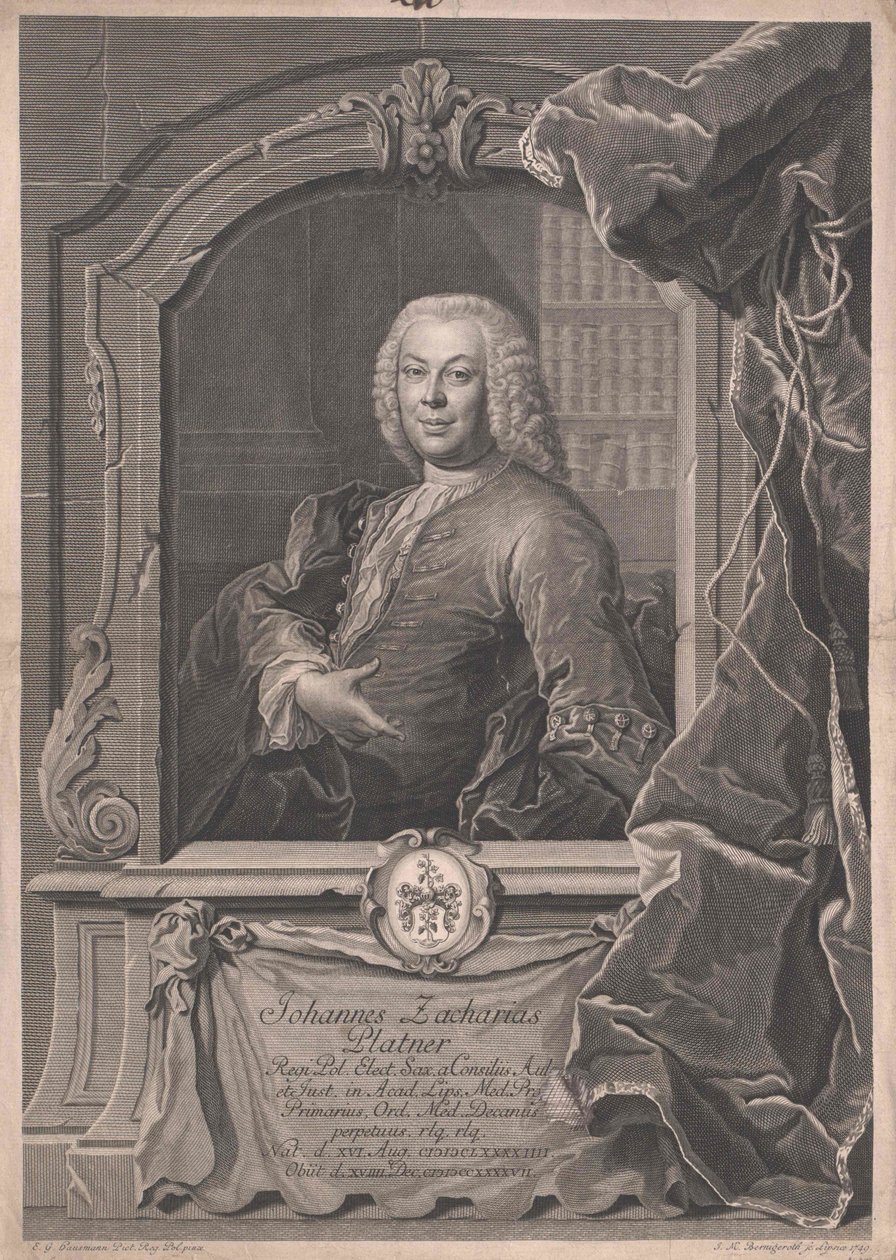 Johann Zachariah Platner av Artist Unknown
