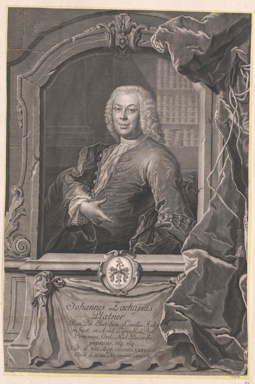 Johann Zachariah Platner av Artist Unknown