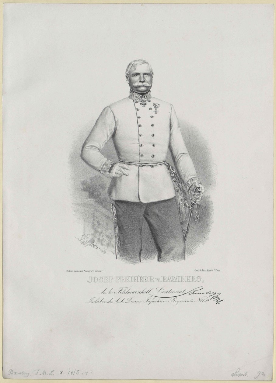 Joseph baron Bamberg av Artist Unknown