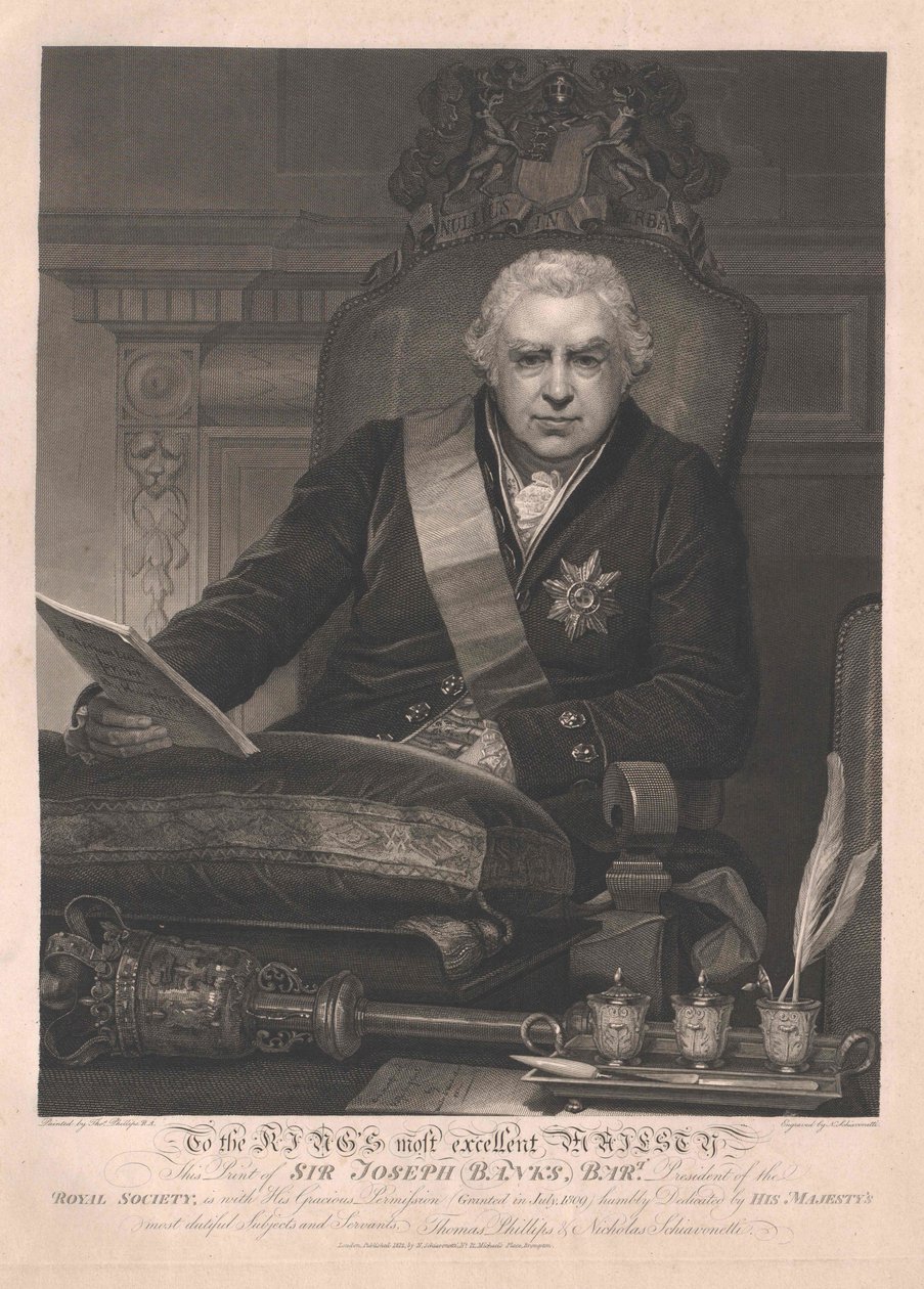 Joseph baronet Banks av Artist Unknown