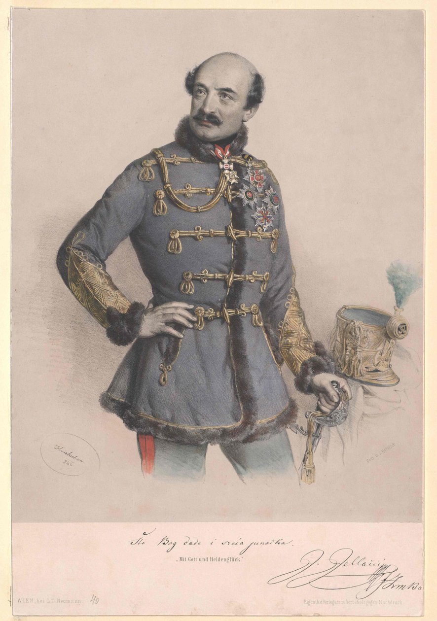 Joseph greve Jellacic de Buzim av Artist Unknown