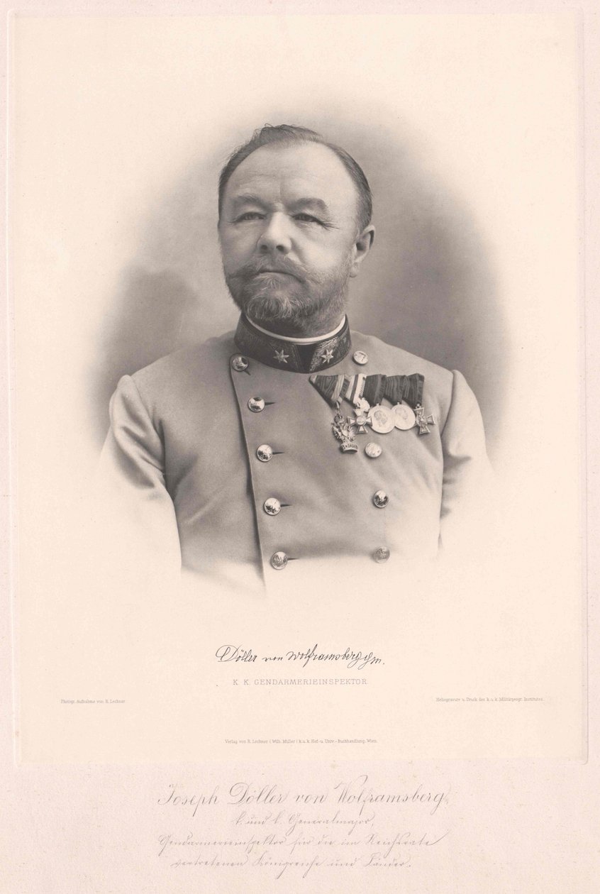 Joseph von Doeller-Wolframsberg (tryck) av Artist Unknown