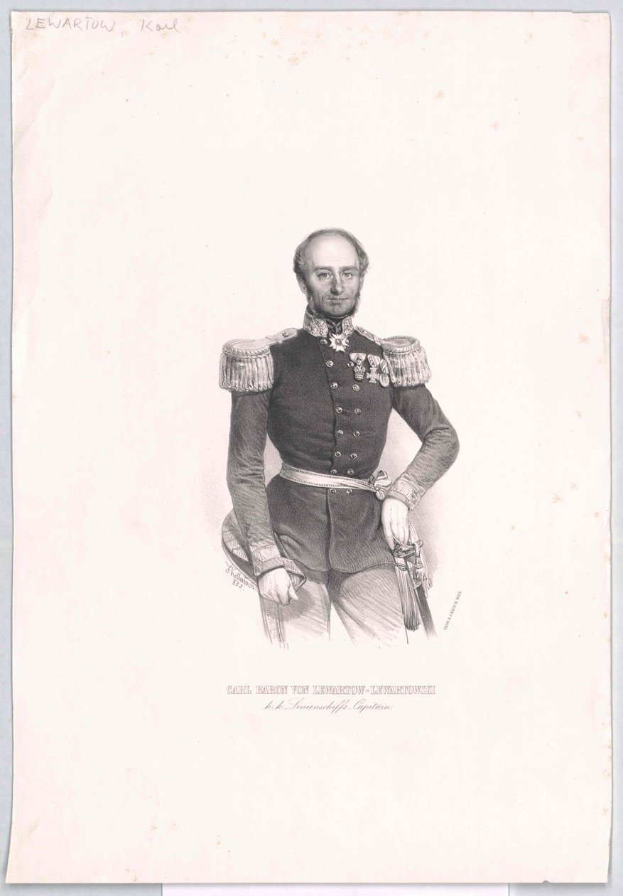 Karl baron von Lewartow von Lewartowski av Artist Unknown