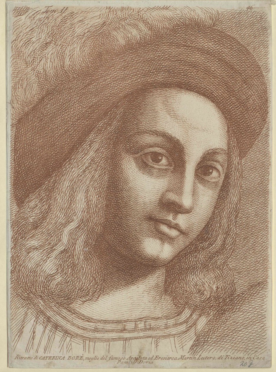 Katharina von Bora (tryck) av Artist Unknown