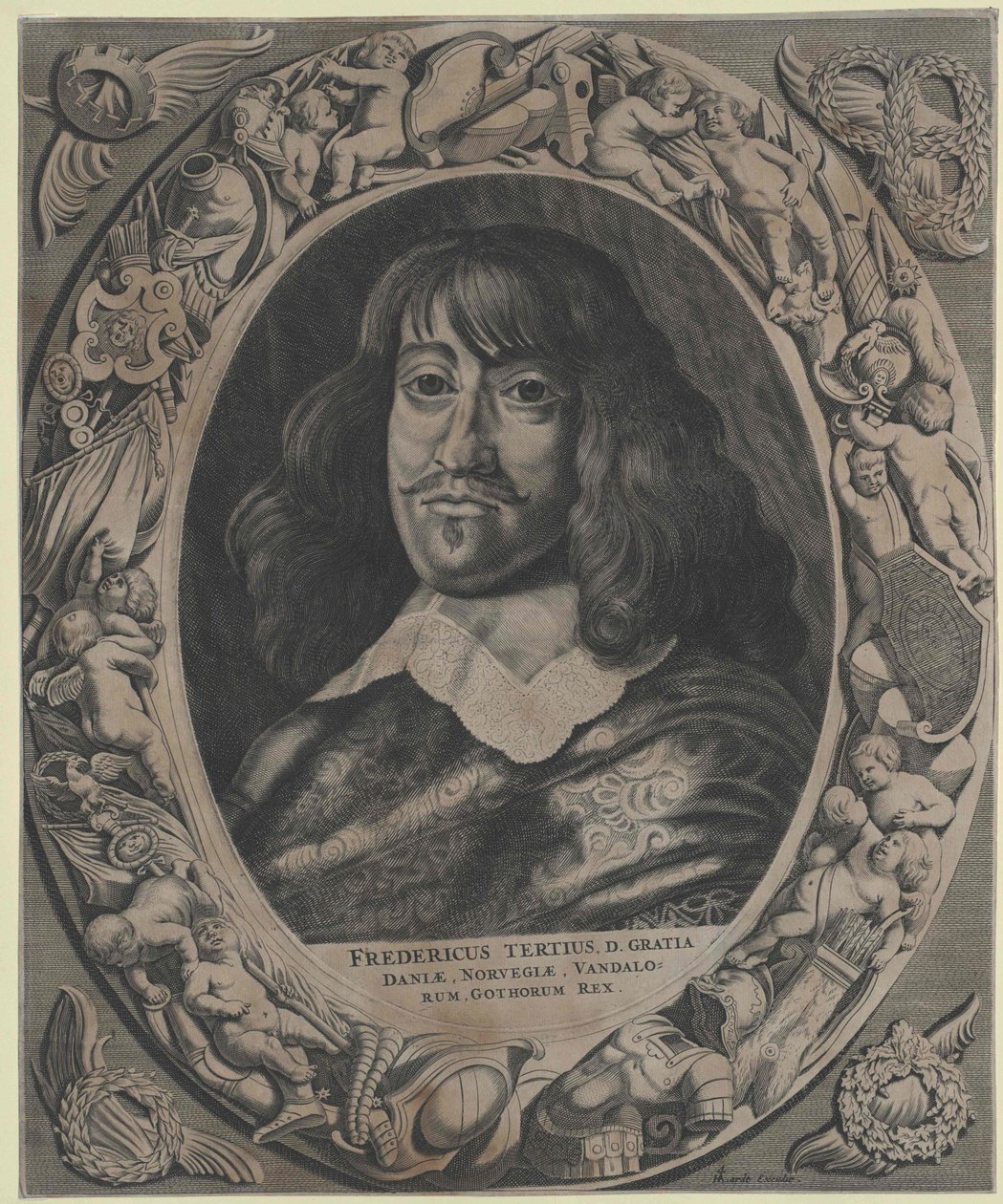Kung av Danmark Fredrik III av Artist Unknown