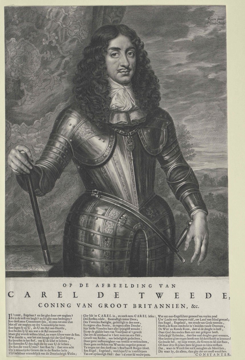 Kung av England Karl II av Artist Unknown