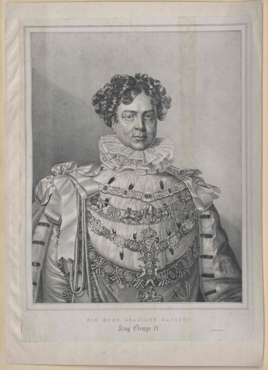 Kung av England George IV av Artist Unknown