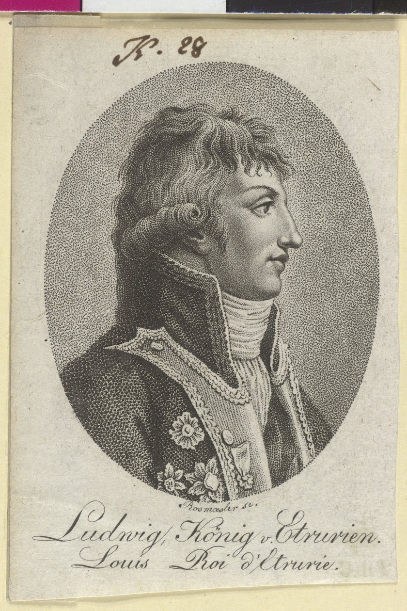 Kung av Etrurien Ludwig (tryck) av Artist Unknown